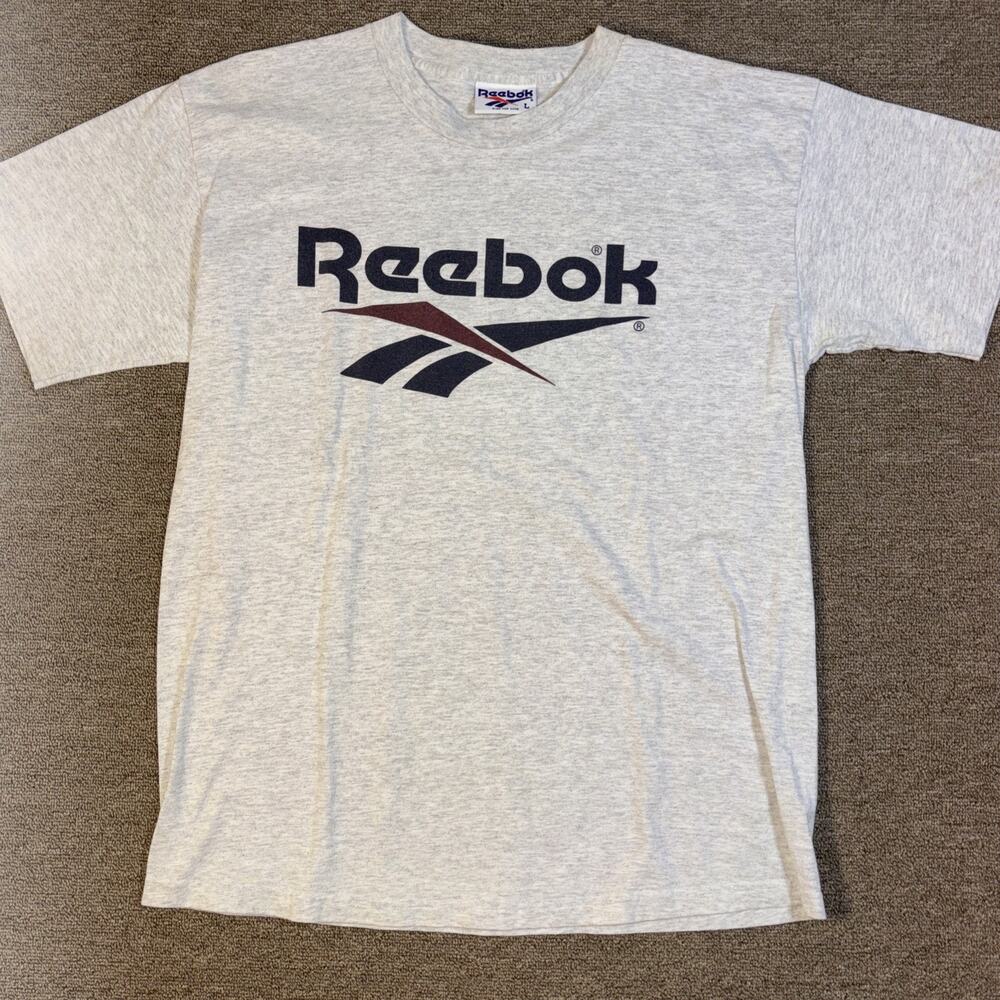 Reebok Vintage Big Logo T-shirt Single Stitch Large 20x28